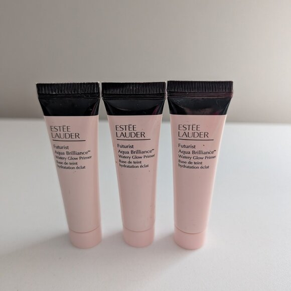3 X ESTEE LAUDER Futurist Aqua Brilliance Water Glow Primer .5 oz/15ml Travel Sz - Picture 2 of 4